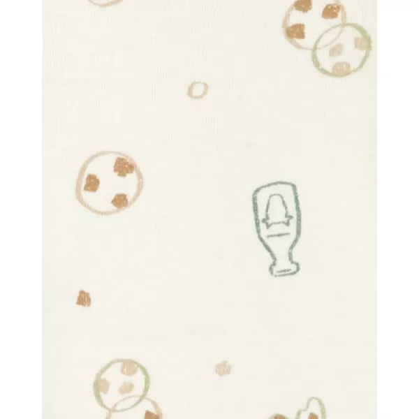 CARTER'S Body dlouhý rukáv Milk&Cookies neutral 4ks 12m/vel. 80