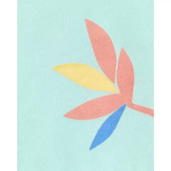 CARTER'S Set 3dílný body na ramínka, tílko, kalhotky Blue Floral holka 9m