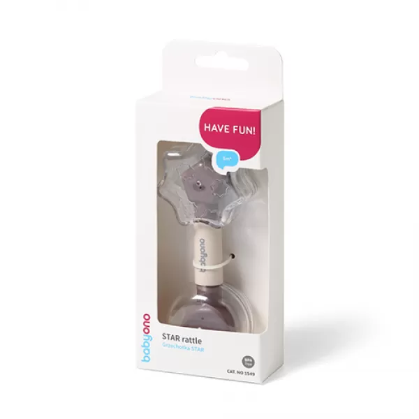 BABYONO Chrastítko hvězda 3m+