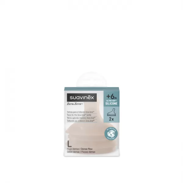 SUAVINEX ZERO ZERO MEDIUM anti-koliková savička L 2 ks