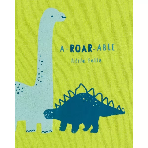 CARTER'S Set 3dílný overal letní kr. rukáv, body bez rukávů, kraťasy Stripes Dinos kluk NB/ vel. S 5