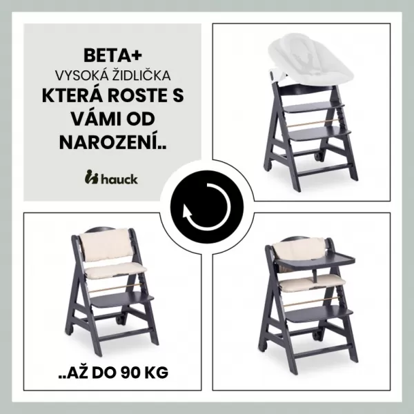 Hauck Beta+ B dřevěná židle