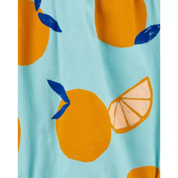 CARTER'S Set 3dílný body na ramínka, body kr. rukáv, kraťasy Blue Orange holka 24m