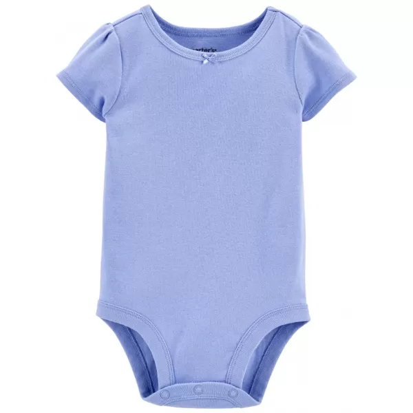 CARTER'S Set 2dílný body kr. rukáv, šaty na kšandy Blue Floral dívka 3m