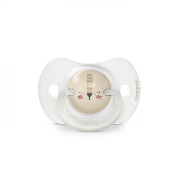 SUAVINEX Šidítko DEN&NOC fyziologické silikon 6-18 m - 2 ks