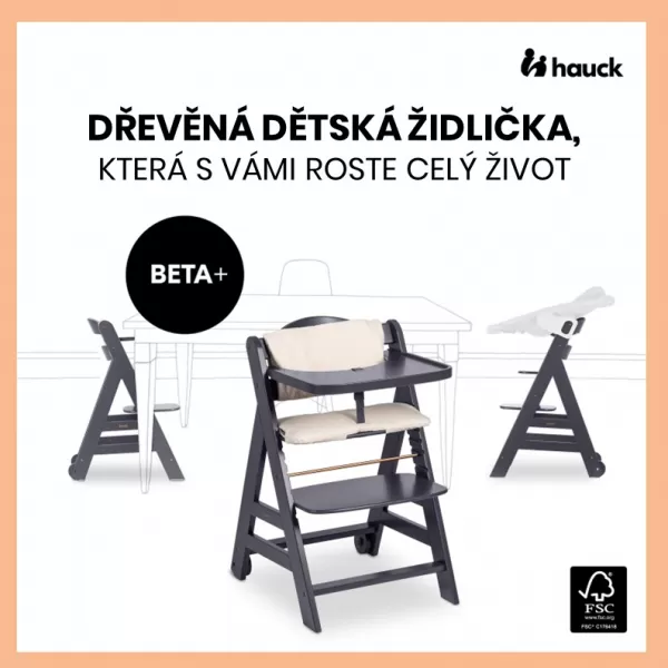 Hauck Beta+ B dřevěná židle
