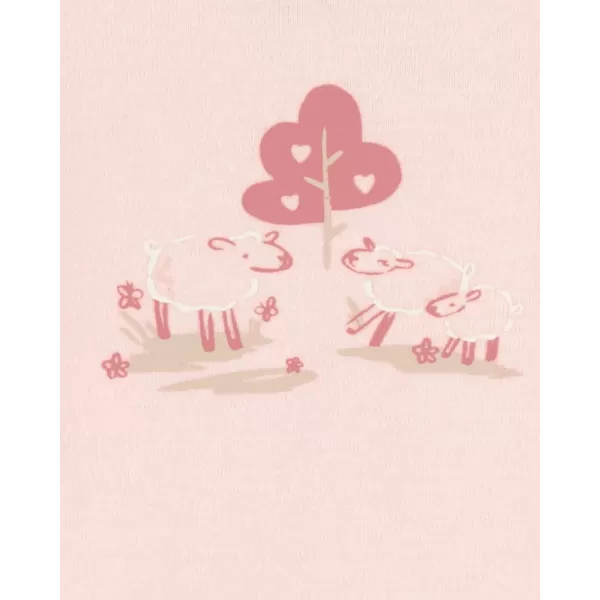 CARTER'S Body dlouhý rukáv Pink/Ivory holka 4ks NB/vel. 56