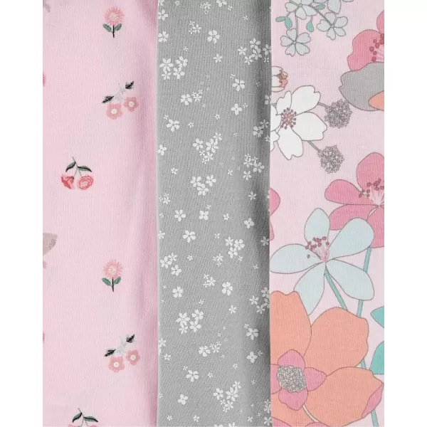 CARTER'S Body krátký rukáv Floral Pink dívka LBB 5 ks PRE/vel. 46