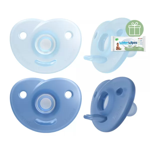 Philips AVENT Šidítko Soothie 0-6m, 2 ks+WW Soapberry 60ks