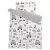 Bomimi POVLEČENÍ 120x90 (peřinka + polštářek) POJÍZDNÁ ZOO, ŠEDÁ xx