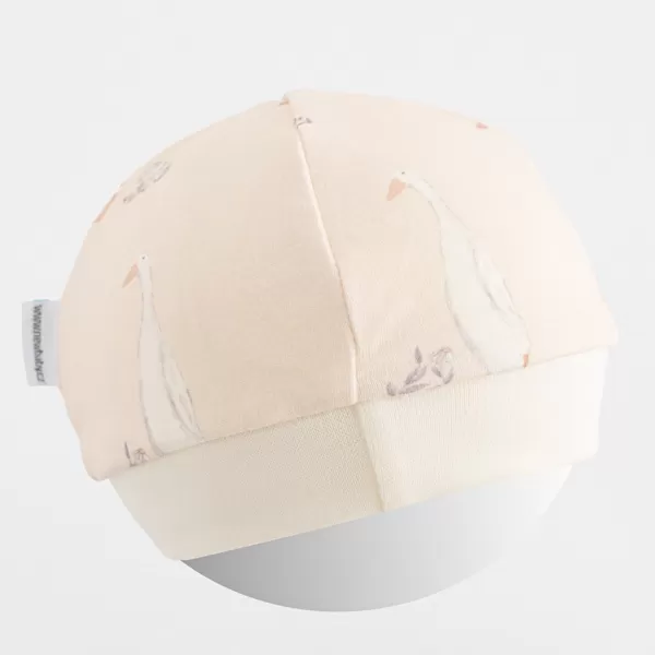 New Baby Kojenecká bavlněná čepička Husičky