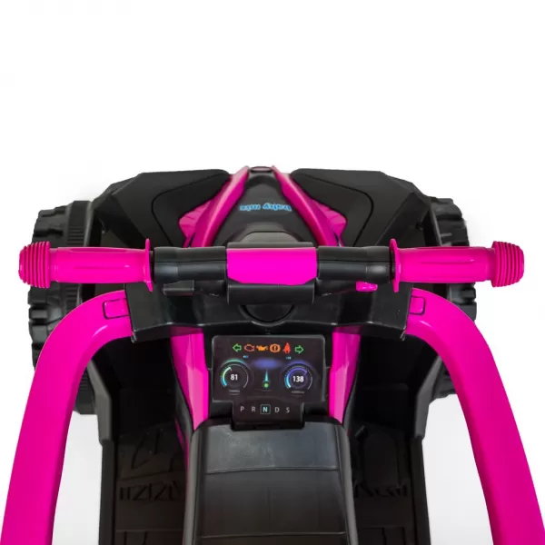 Baby Mix Dětské odrážedlo Mega Prime EVA s vodící tyčí růžové