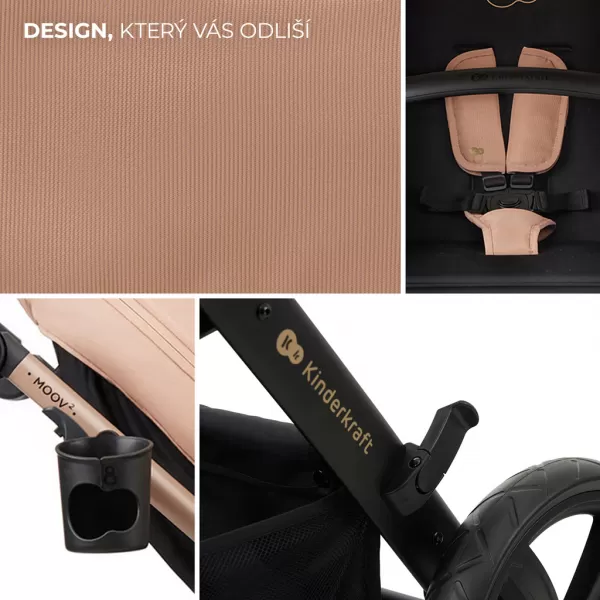 KINDERKRAFT Kočárek kombinovaný Moov 2 3v1 - pěnová kola