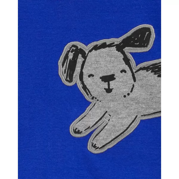 CARTER'S Set 2dílný body kr. rukáv, tepláky Blue Dog kluk 6m