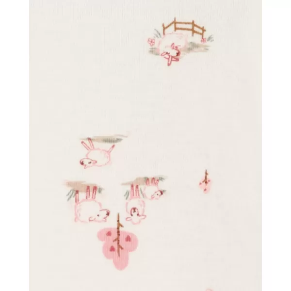 CARTER'S Body dlouhý rukáv Pink/Ivory holka 4ks NB/vel. 56