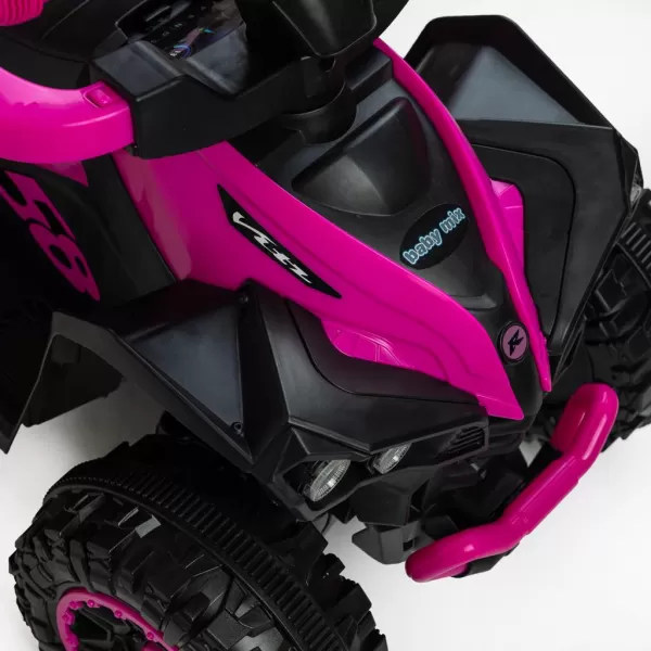 Baby Mix Dětské odrážedlo Mega Prime EVA s vodící tyčí růžové