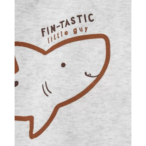 CARTER'S Set 3dílný tepláky, body kr. rukáv, body bez rukávů Brown Shark kluk 9m