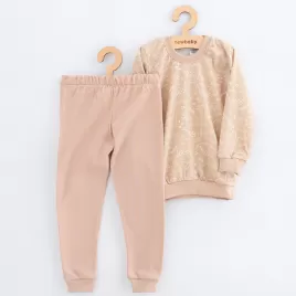 New Baby Dětské bavlněné pyžamko beige dino