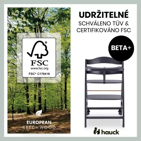 Hauck Beta+ B dřevěná židle