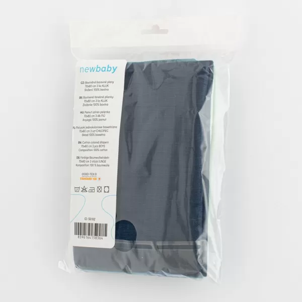 New Baby Bavlněné barevné pleny 70x80 cm 3 ks KLUK
