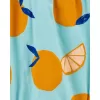 CARTER'S Set 3dílný body na ramínka, body kr. rukáv, kraťasy Blue Orange holka 6m