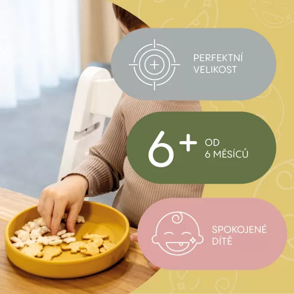 Zopa Silikonový talířek, Dove Grey