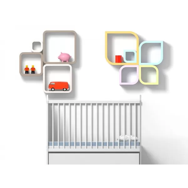 Faktum Polička Pille 3 ks Barva: žlutá/zelená/modrá