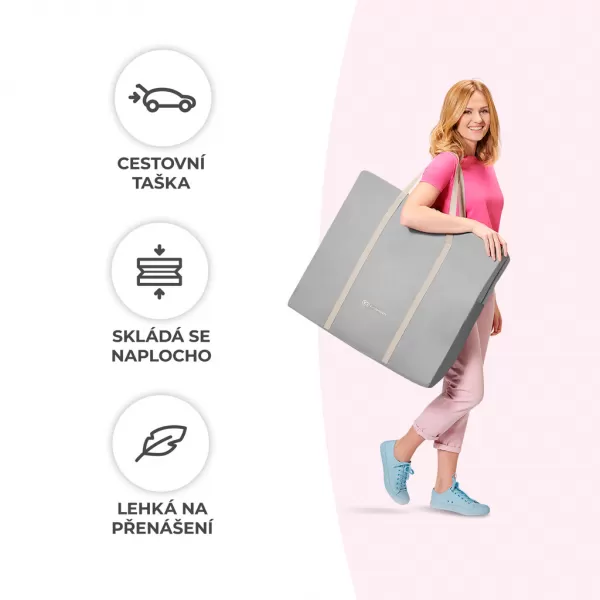 KINDERKRAFT Postýlka dětská 3v1 Lovi Gray