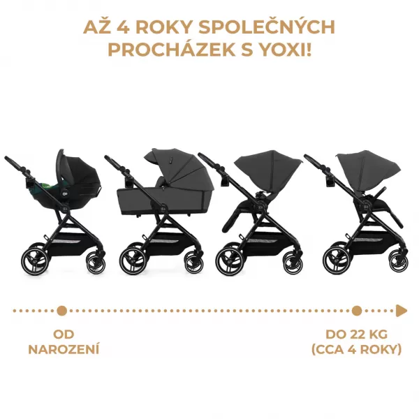KINDERKRAFT SELECT Kočárek kombinovaný Yoxi 3v1