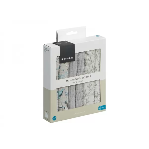 KikkaBoo Pleny mušelínové 30x30 cm 6ks Dreamy Fields