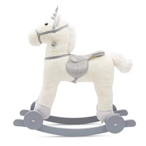 Baby Mix Houpací hračka s melodií a kolečky Unicorn