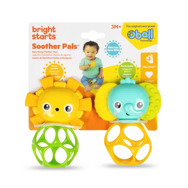 OBALL Hračka Oball Kousátka Soother Pals™ Easy-Grasp 2ks 3m+