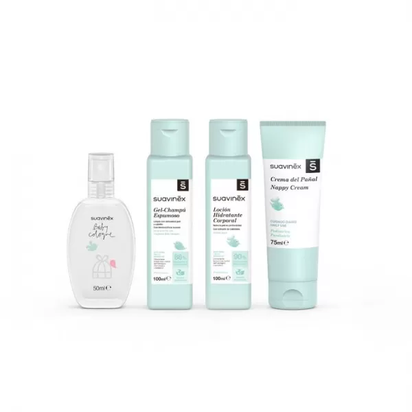 SUAVINEX Kosmetická sada na cesty V BAVLNĚNÉ TAŠTIČCE