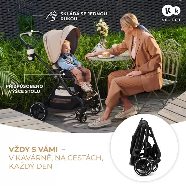 KINDERKRAFT SELECT Kočárek kombinovaný Yoxi 3v1