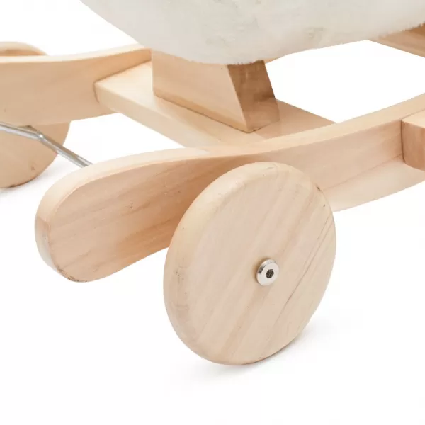 Baby Mix Houpací hračka s kolečky a melodií Labuť bílá