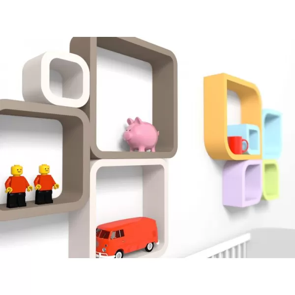 Faktum Polička Pille 3 ks Barva: žlutá/zelená/modrá