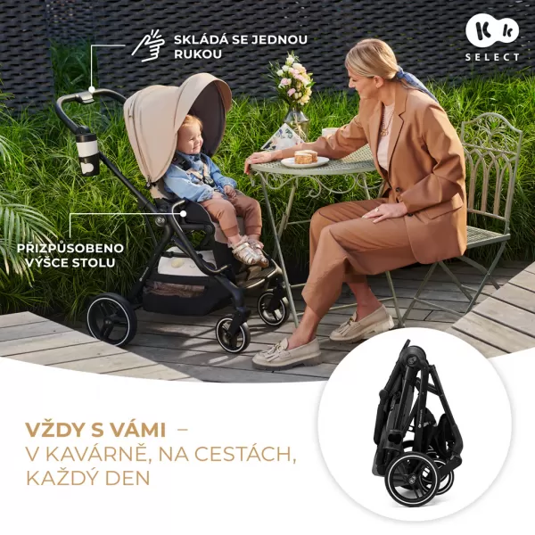 KINDERKRAFT SELECT Kočárek kombinovaný Yoxi 3v1