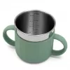 New Baby Dětský silikonový hrneček 2v1 zelený