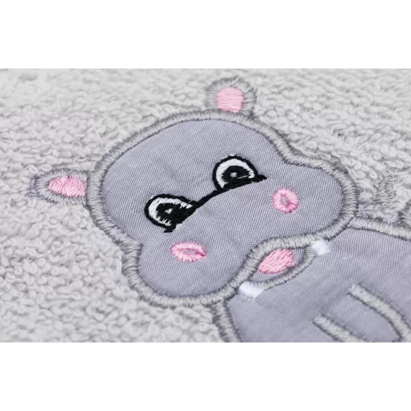 Fillikid Osuška s kapucí hippo grey 75x75 cm