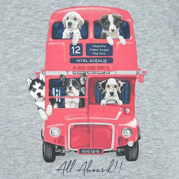 MAYORAL Triko šedé AUTOBUS