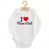 New Baby Body s potiskem I Love Mum and Dad