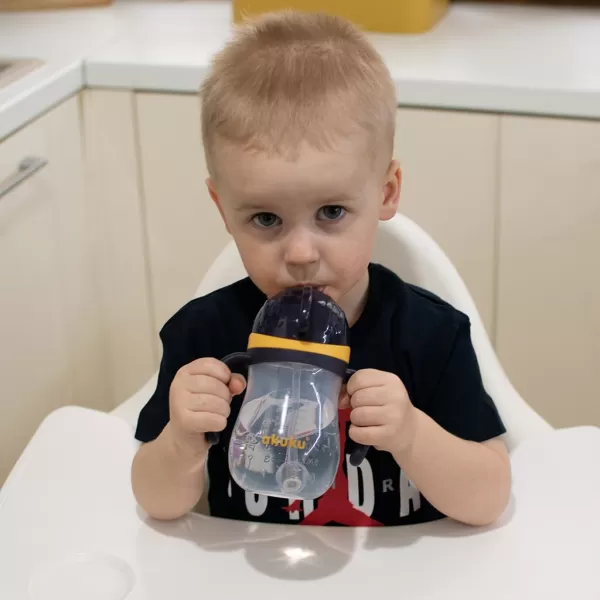 Akuku Kouzelná láhev s brčkem a závažím 280 ml