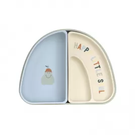 Lässig Dish Set Silicone Section Happy Fruits