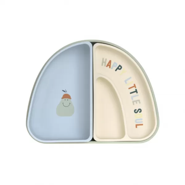 Lässig Dish Set Silicone Section Happy Fruits