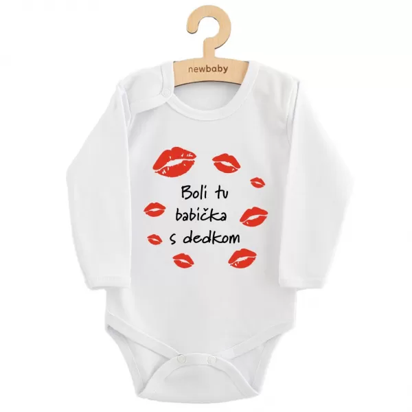 New Baby Dětské body s potiskem Boli tu babička s dedkom