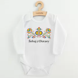 New Baby Dětské body s potiskem Lidový vzor Šohaj z Moravy