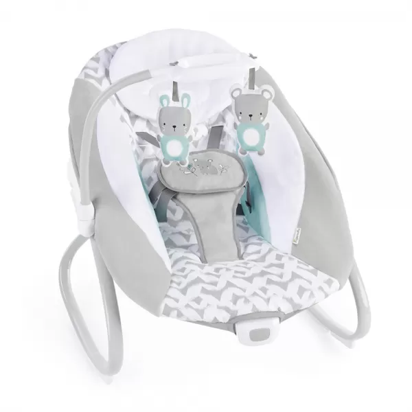 INGENUITY Houpačka velká s vibračním houpatkom a melodií USB 2v1 Raylan 0m+ do 9 kg