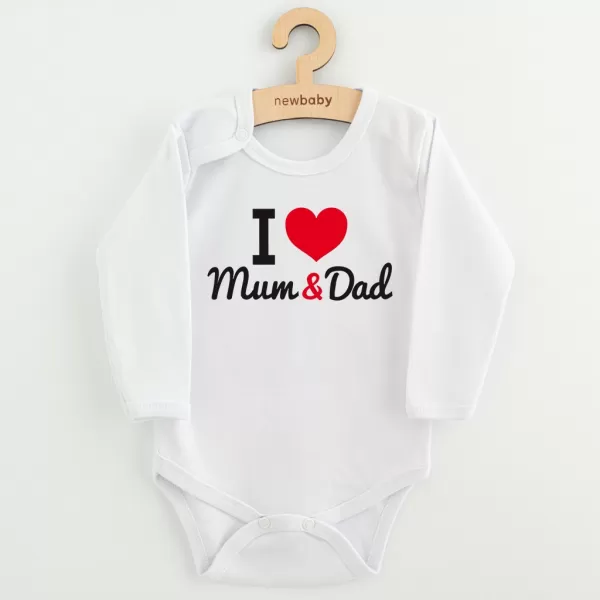 New Baby Body s potiskem I Love Mum and Dad