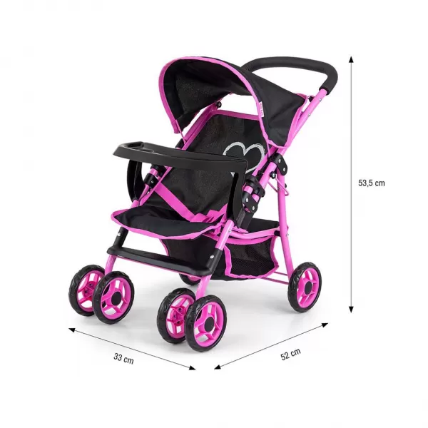 Milly Mally Dětský sportovní kočárek pro panenky Kate Prestige Black