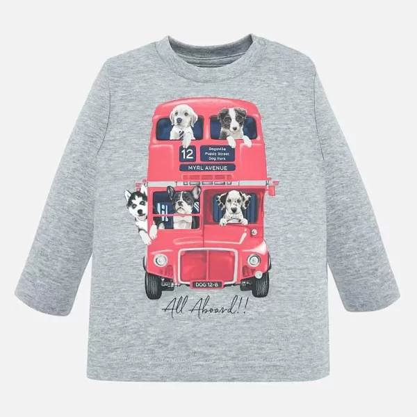 MAYORAL Triko šedé AUTOBUS